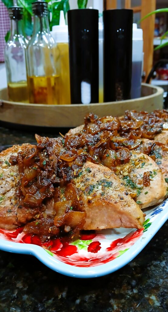herb crusted pork loin chops